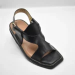 "Premium Black Panjedar Peshawari Chappal – Handcrafted Soft Leather Elegance" - Image 5