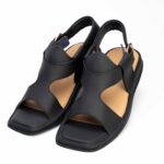 "Premium Black Panjedar Peshawari Chappal – Handcrafted Soft Leather Elegance" - Image 2